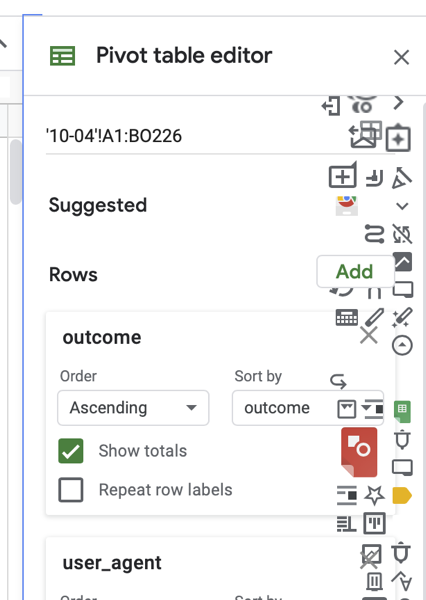 Google Sheets Bug