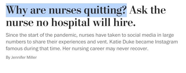 Why are nurses quitting?